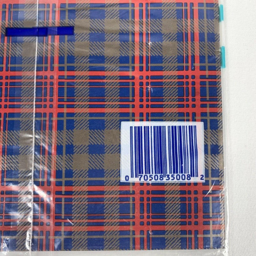 Vintage Cleo Plaid All Occasion Gift Wrap Sheets Two 20 x 30 Inch Wrapping Paper - Picture 9 of 9